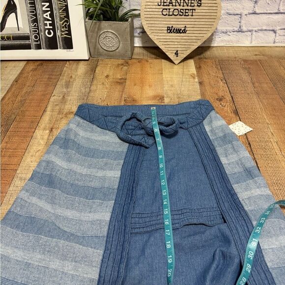 Free People OB466433 Farewell Party Wash Wrap Double the Fun Denim Skirt - $168 - Picture 9 of 11
